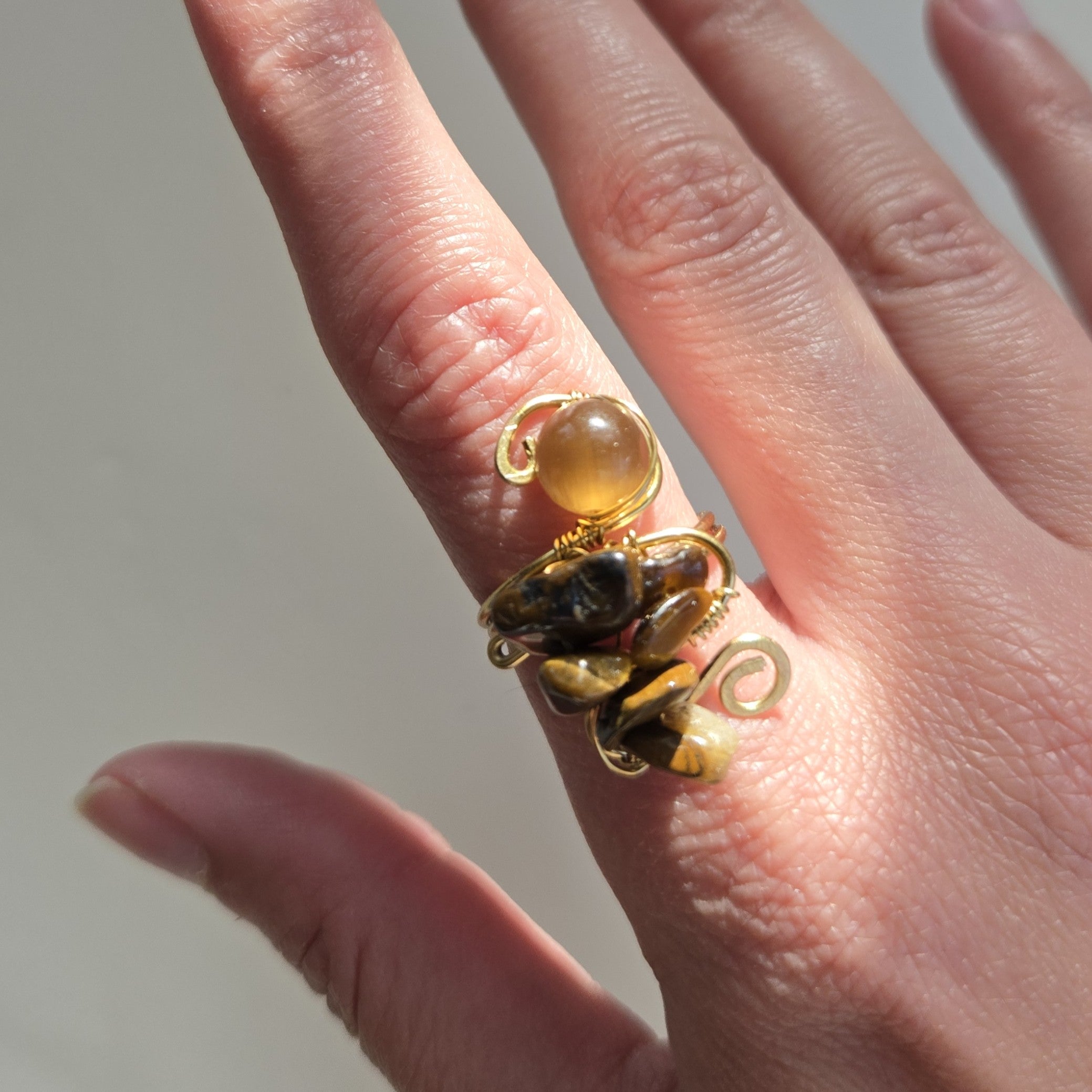 Spiral Beaded Ring