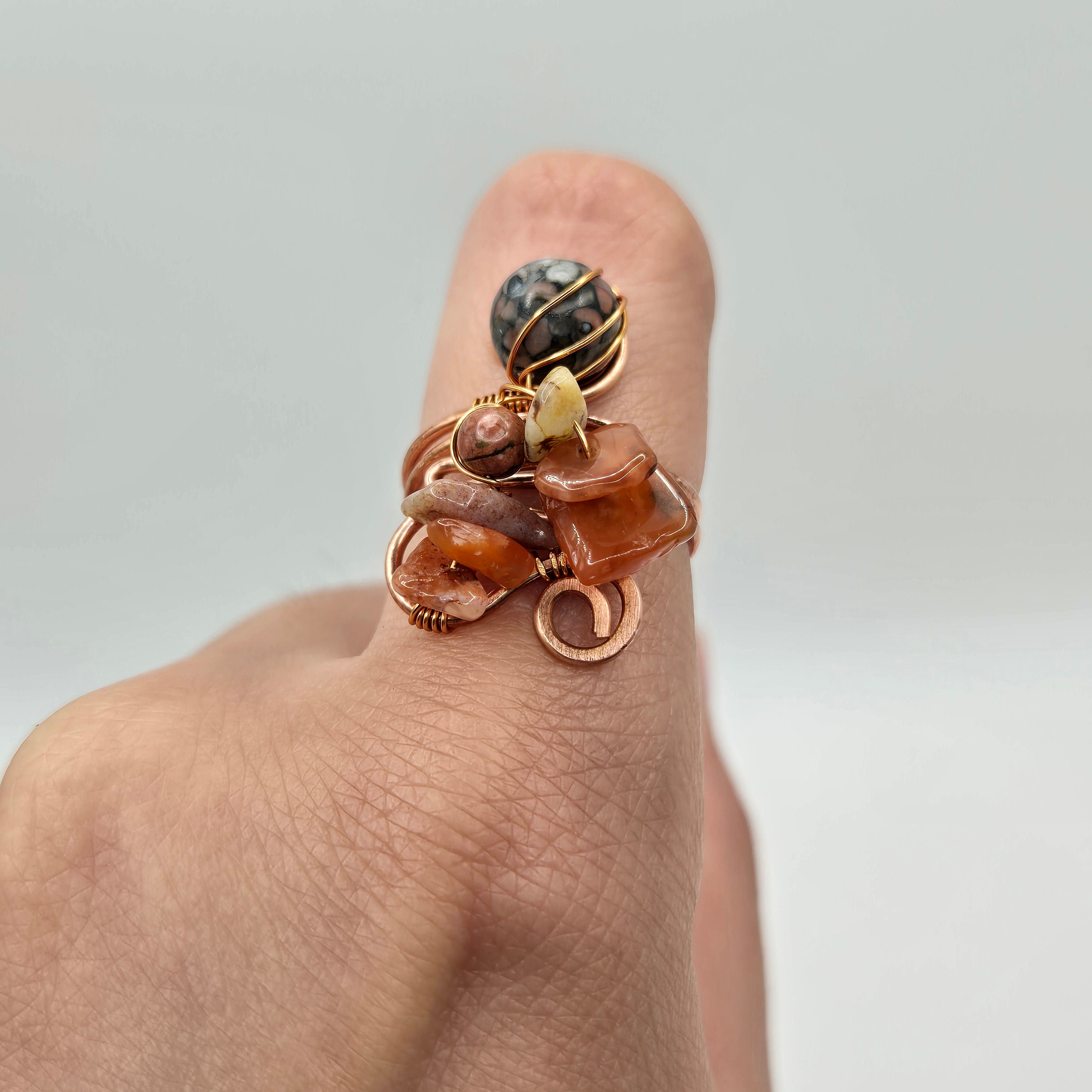 Spiral Beaded Ring