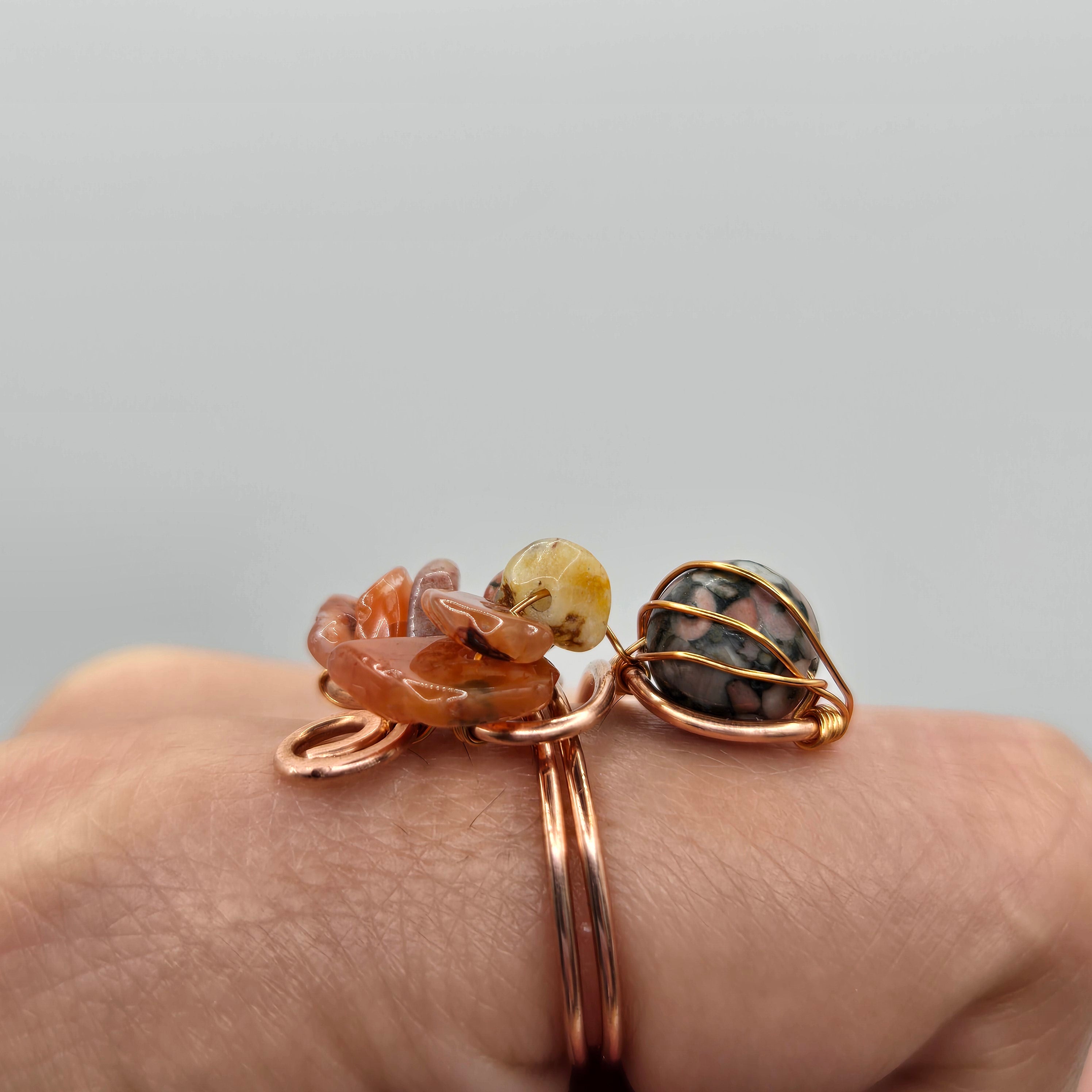 Spiral Beaded Ring