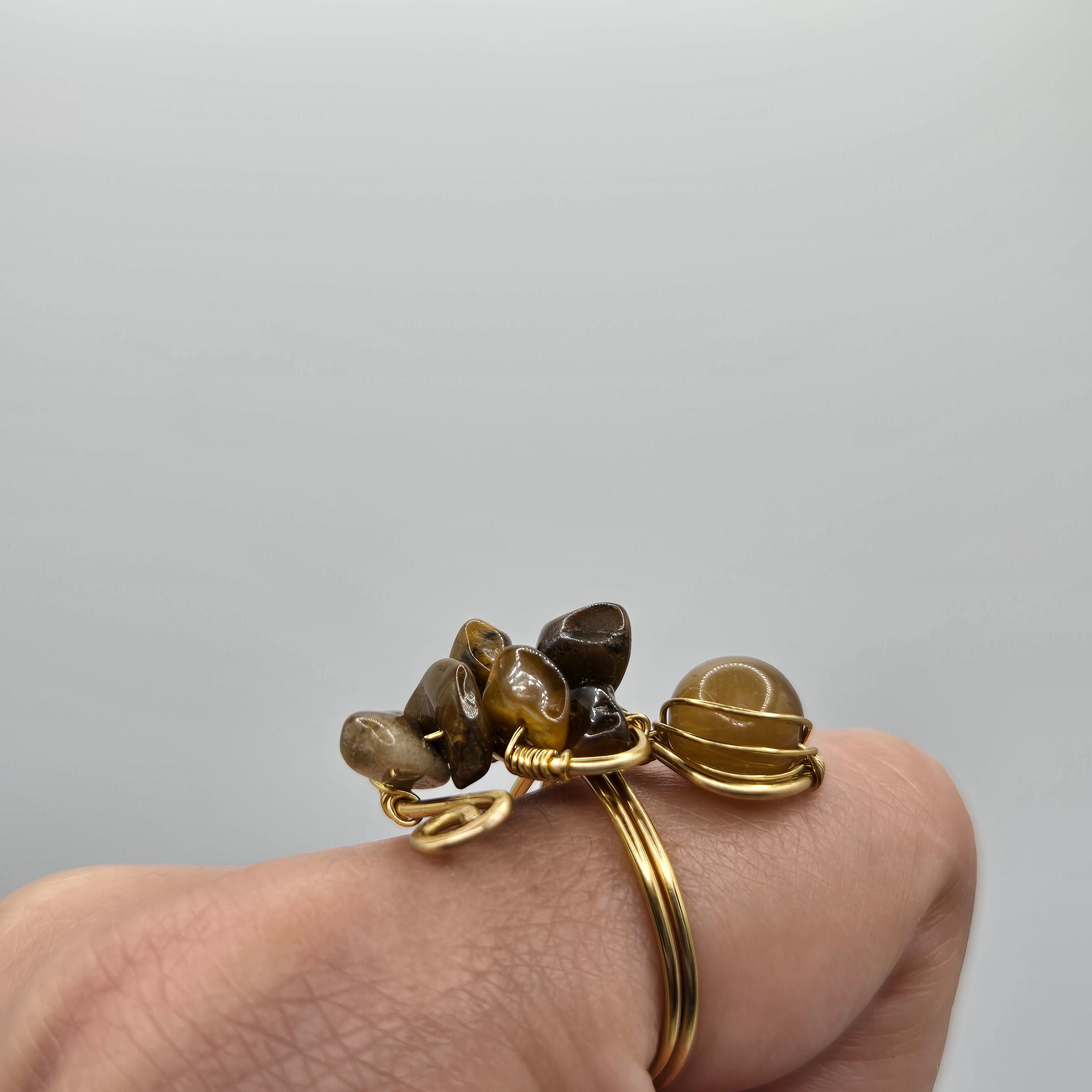 Spiral Beaded Ring