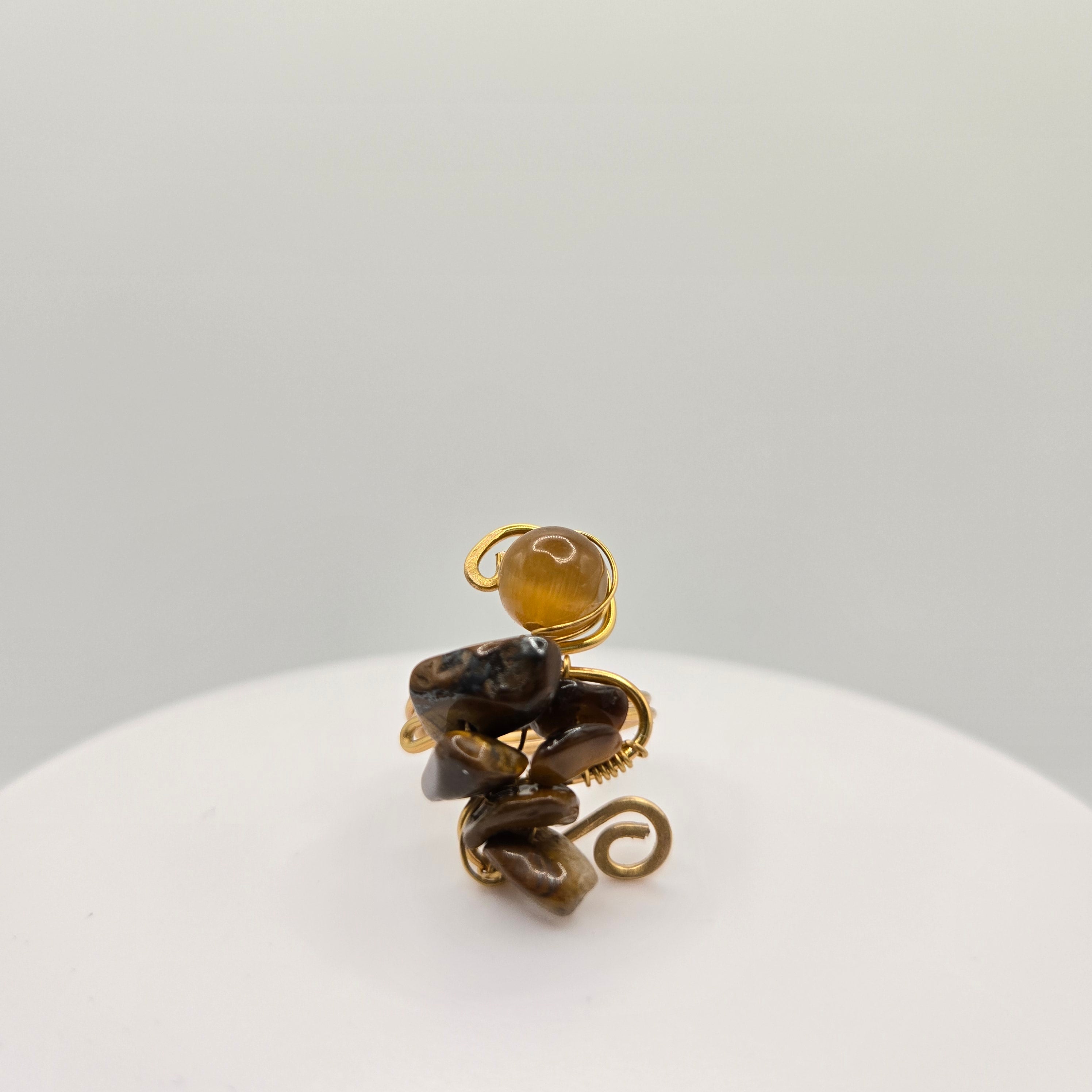 Spiral Beaded Ring
