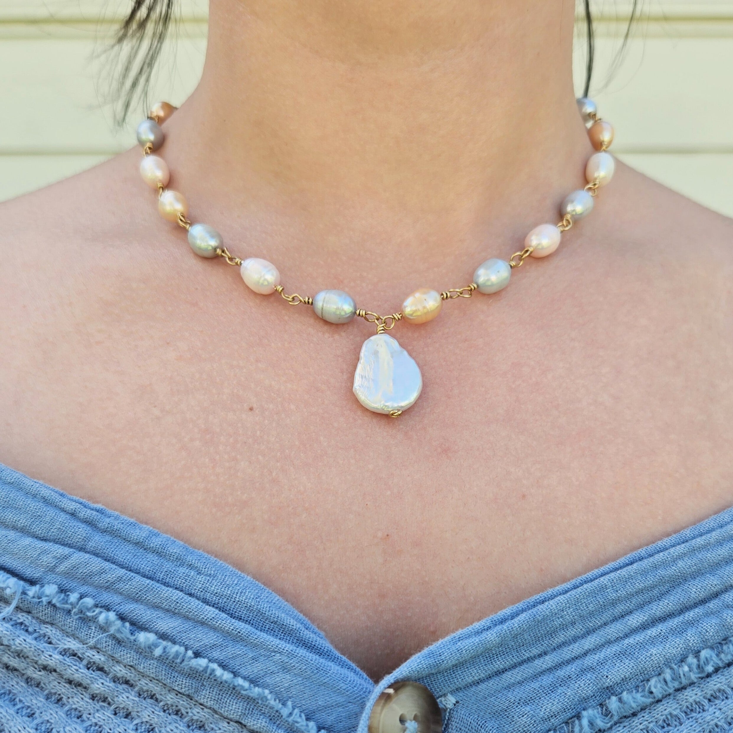 Colorful Pearl Necklace