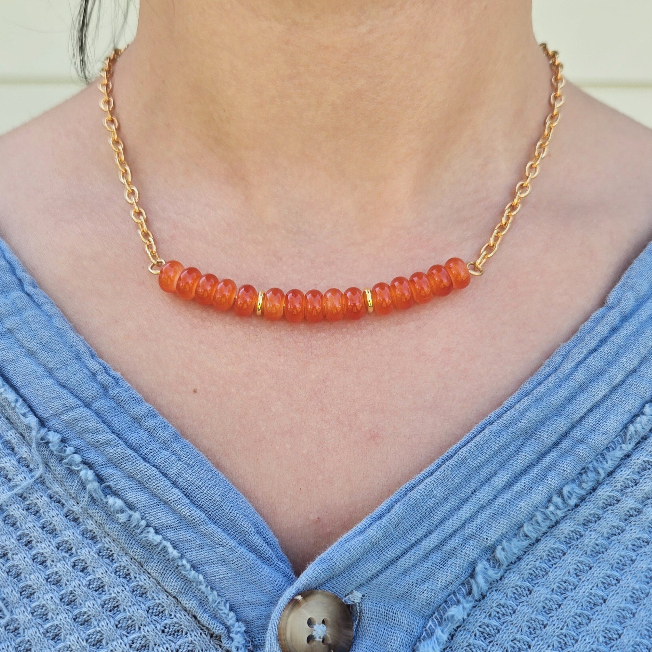 Rondelle Bar Necklace