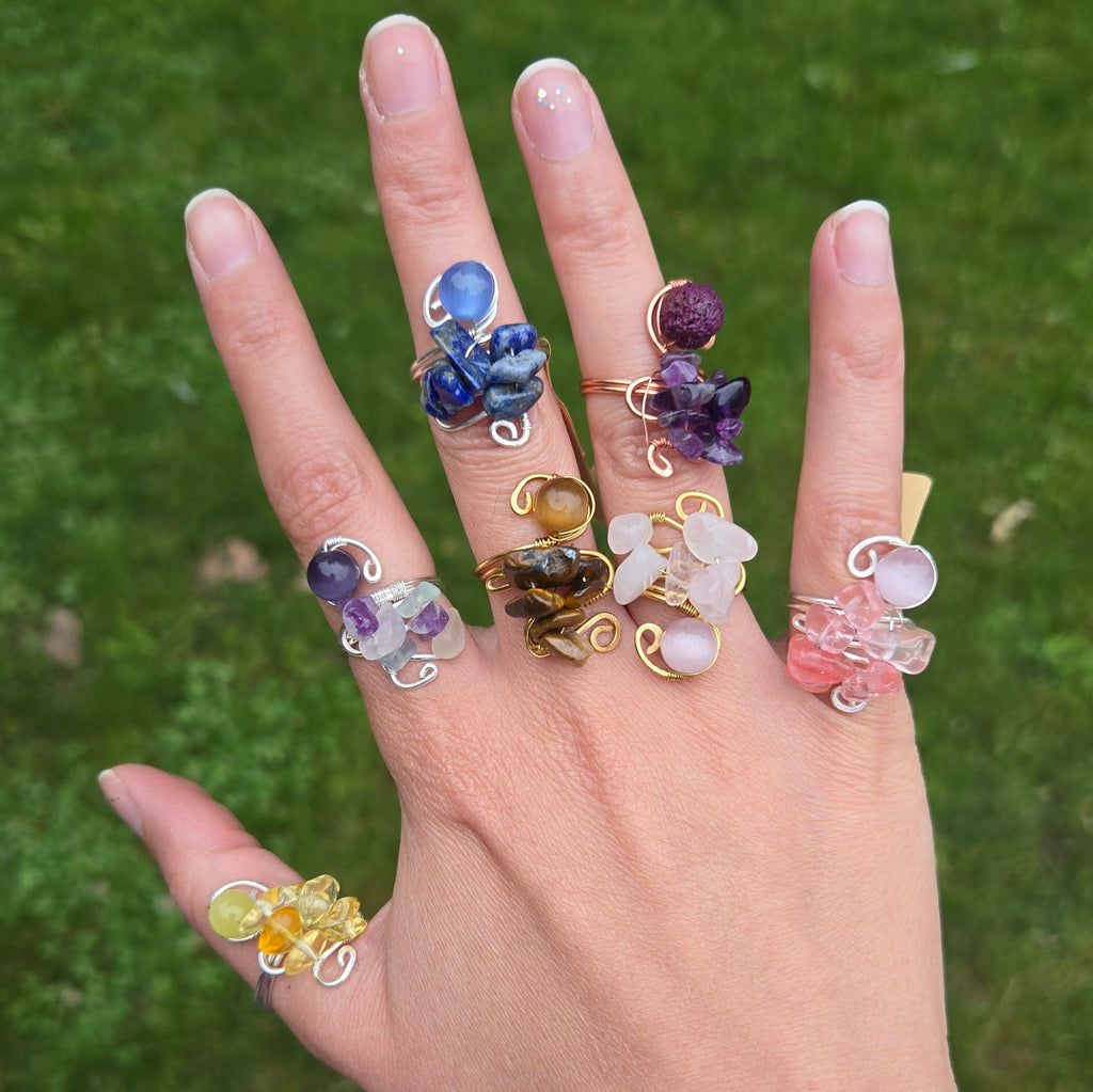 Spiral Beaded Ring